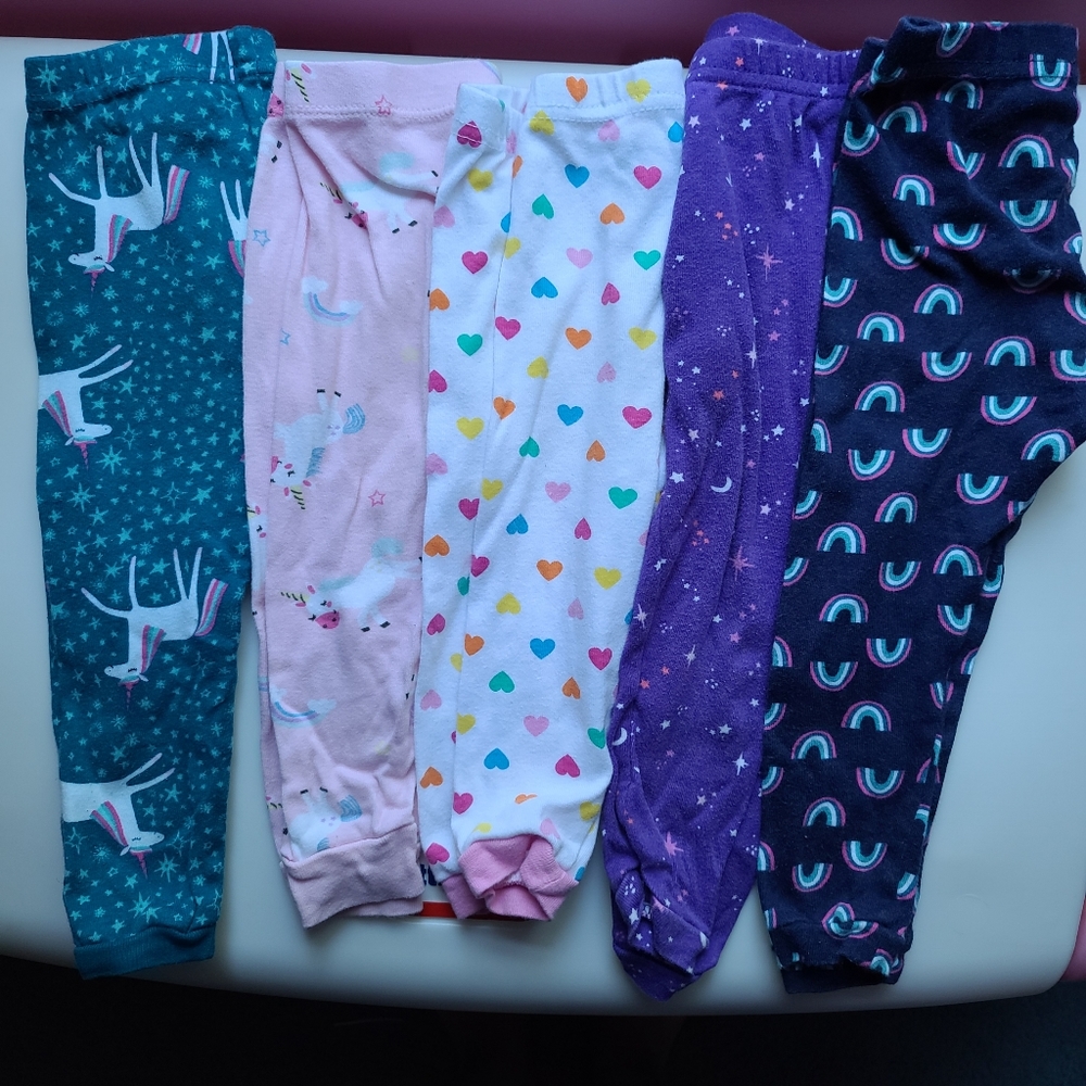 Bundle of 5 pajama pants 18 months
